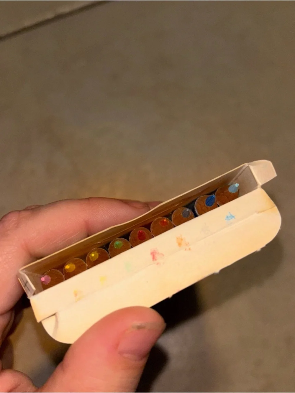 Vintage 1974 Pedigree Pencil Crayons No. 1124 18 Colors 9 Double-Sided